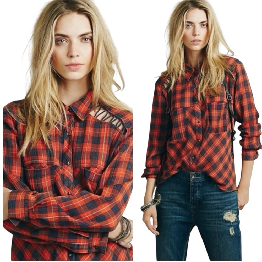 Free People Plaid Shirt